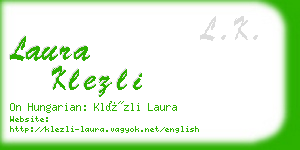 laura klezli business card